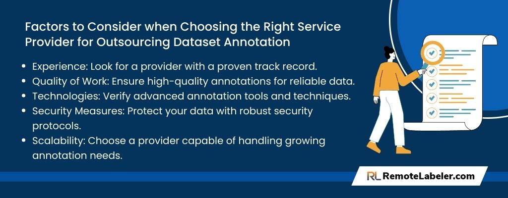 how to choose Outsourcing Dataset Annotation